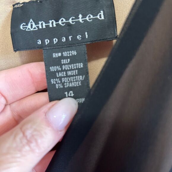 Connected Apparel Black Chemise with Lace Details - Picture 2 of 8